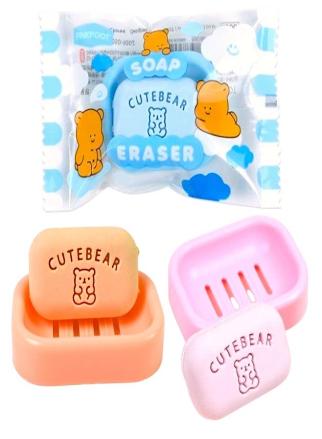 AMYCAUR 3D Mini Soap Eraser Rubber for Kids, Non Dust & Smudge-Free Eraser, School Set, Non-Toxic, Fancy, Compact Size Soap Erasers, Stationery Set, Birthday Return Gift (10 Pcs) - Image 3
